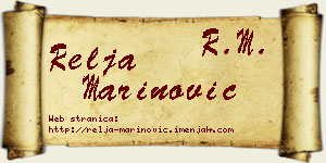 Relja Marinović vizit kartica